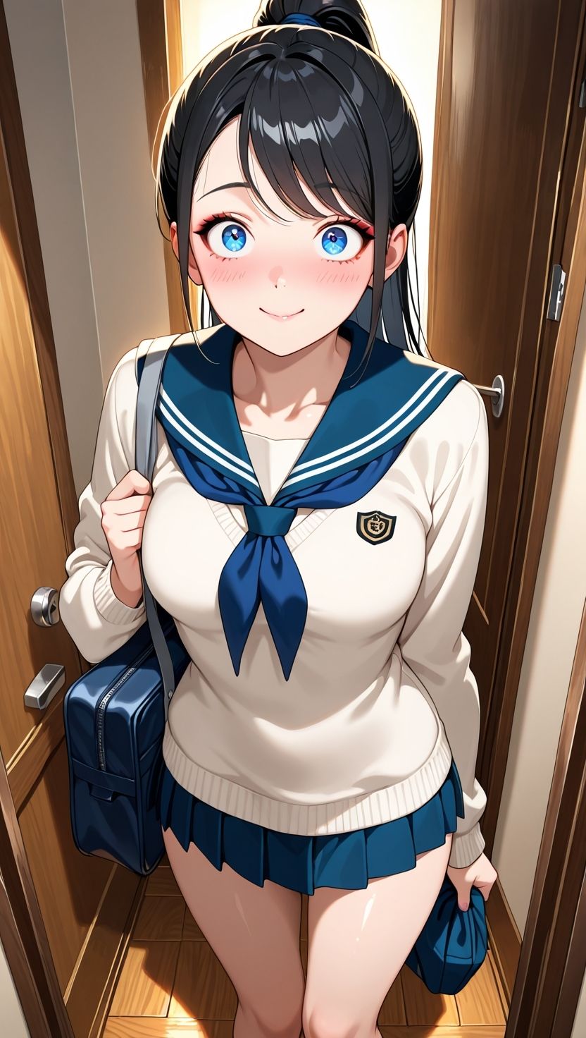 黒髪ポニテ妹が兄にだけ見せる甘えと背徳