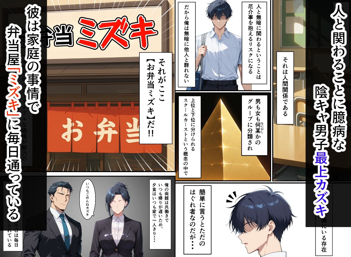 毎日通っている弁当屋の娘が同じクラスの黒ギャルだった話（ショートVer）