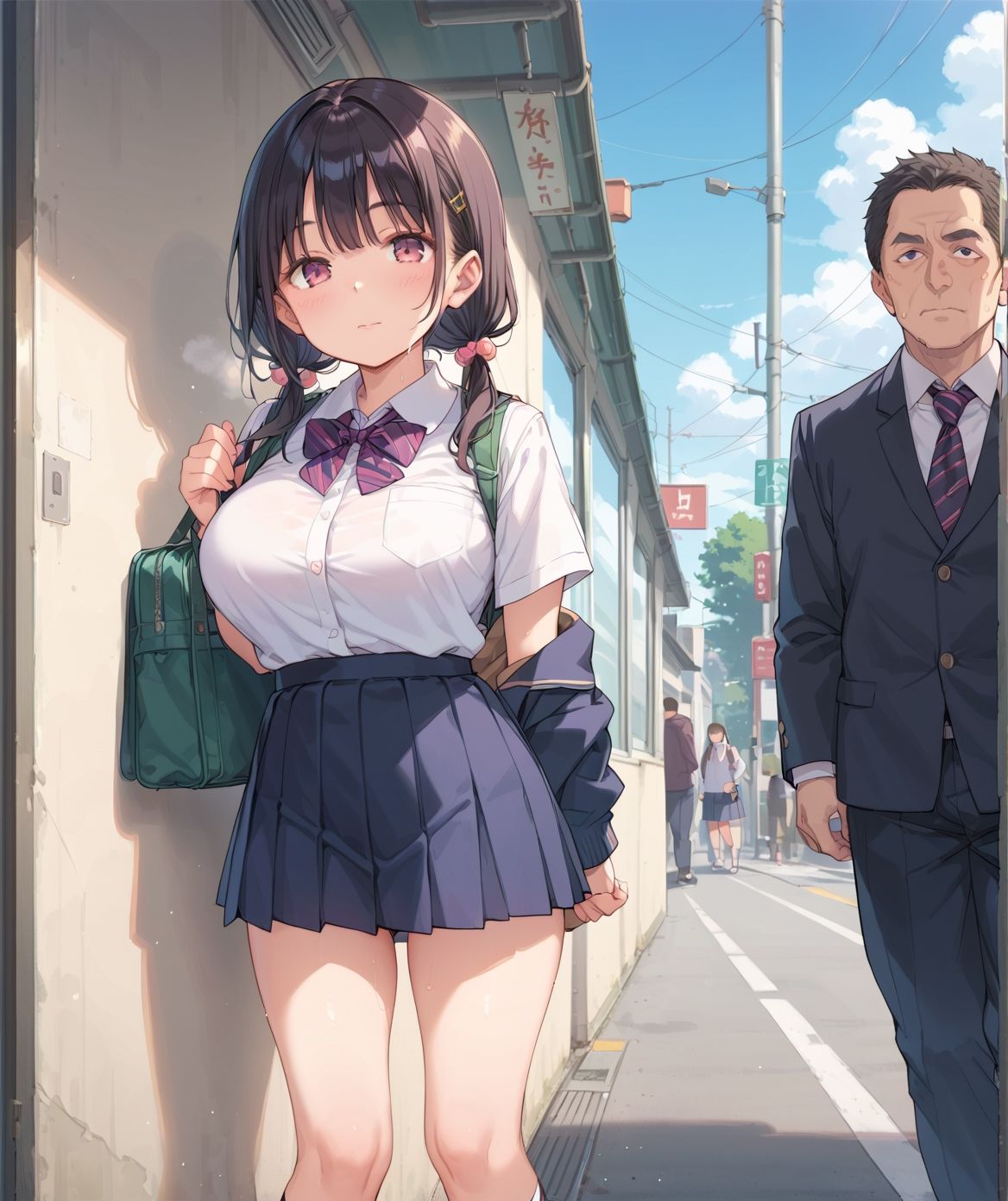 通学中のあの娘は、制服の下の誘惑を見せつけてくる01