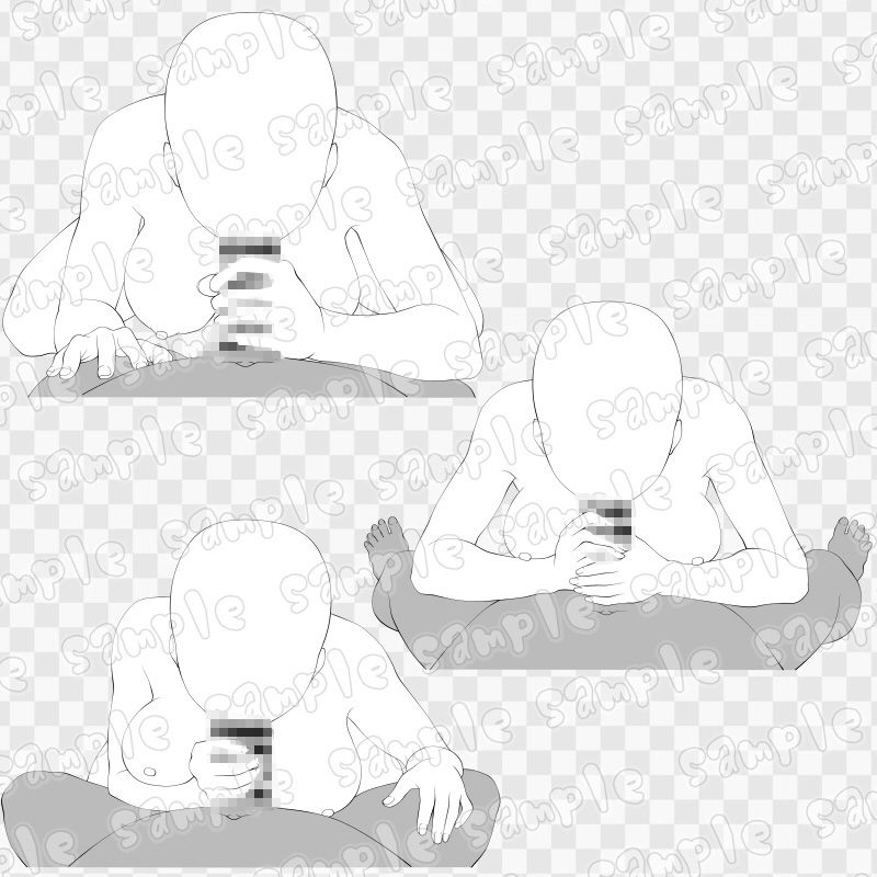 線画素材集［手］55