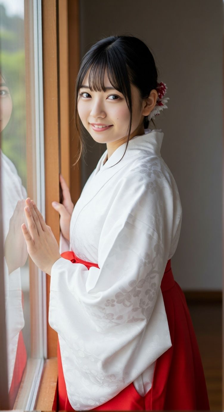 巫女さんが一肌脱ぎました（物理）