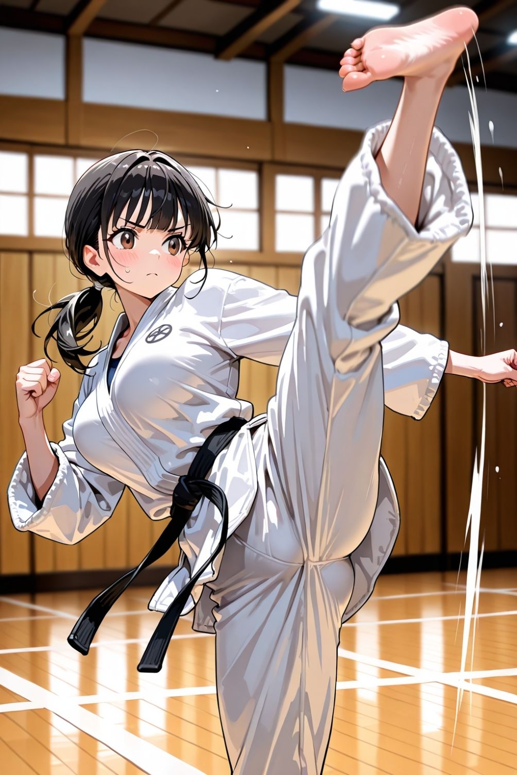 黒帯娘を力づくでものにする