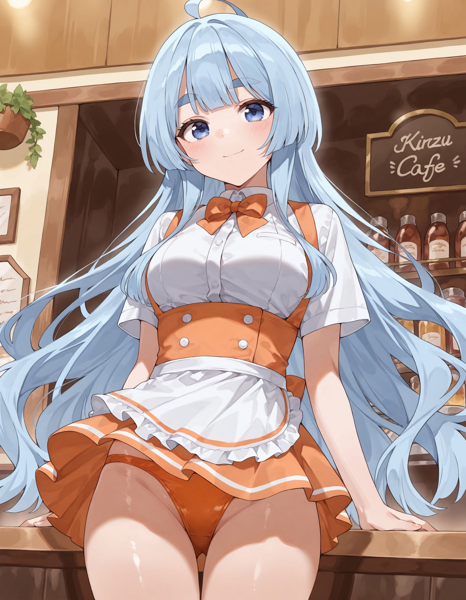 紫〇寺清葉のパンチラ〜ウェイトレス編〜