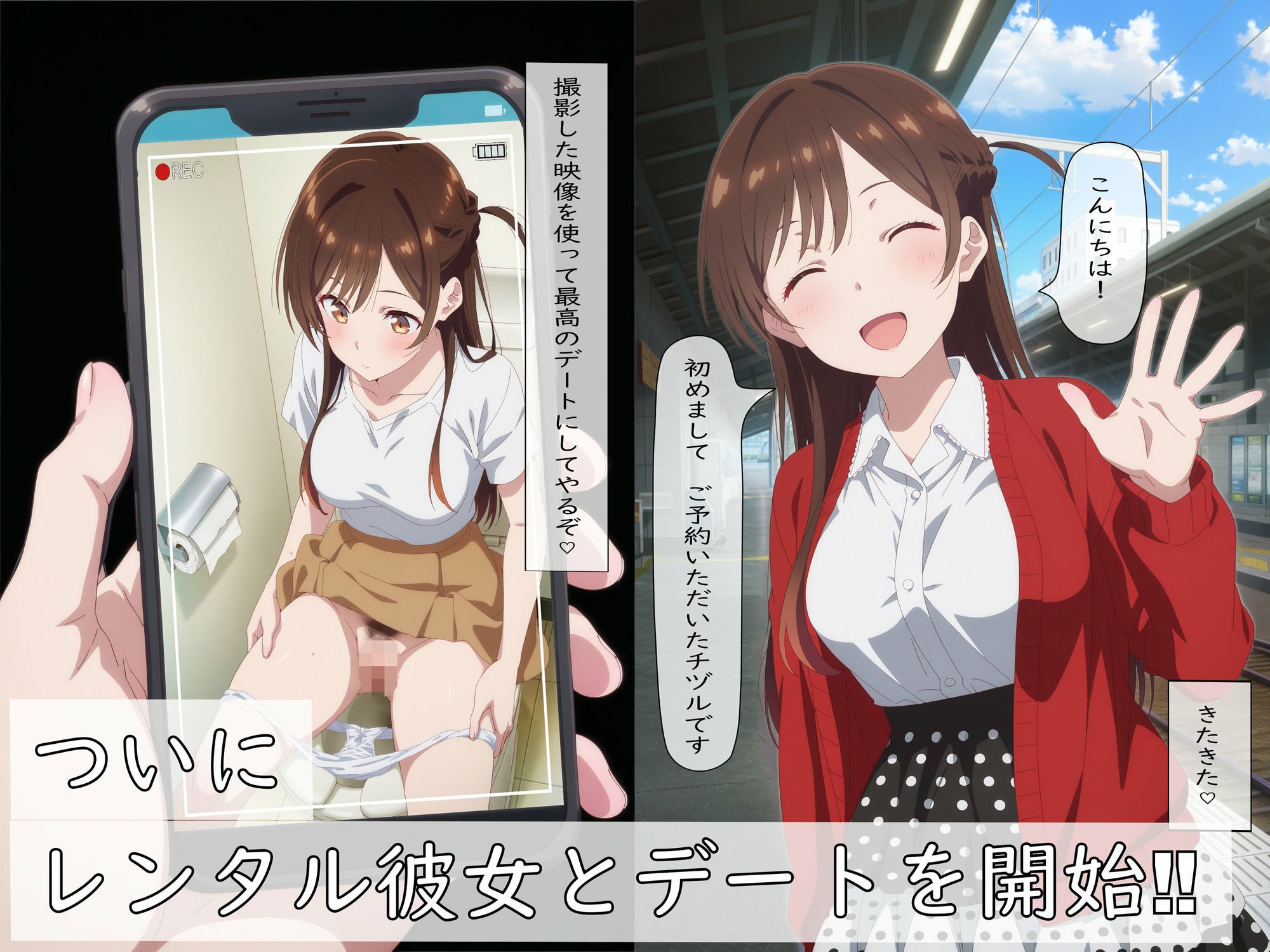 【漫画＋CG集:総枚数405枚】水〇千鶴の盗撮→処女喪失（後編）