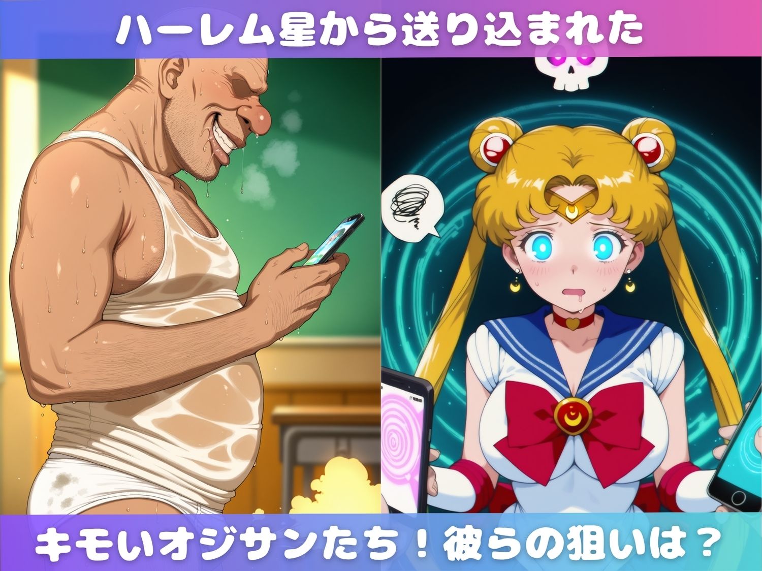 セーラー●ーン娘がとにかくキモいオジサンから孕ませられるまでの記録