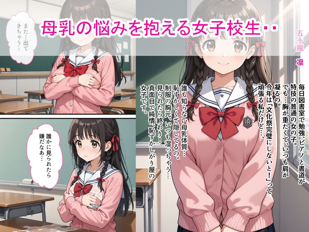 母乳女子校生が男子生徒に弱みを握られ中出し絶頂した話