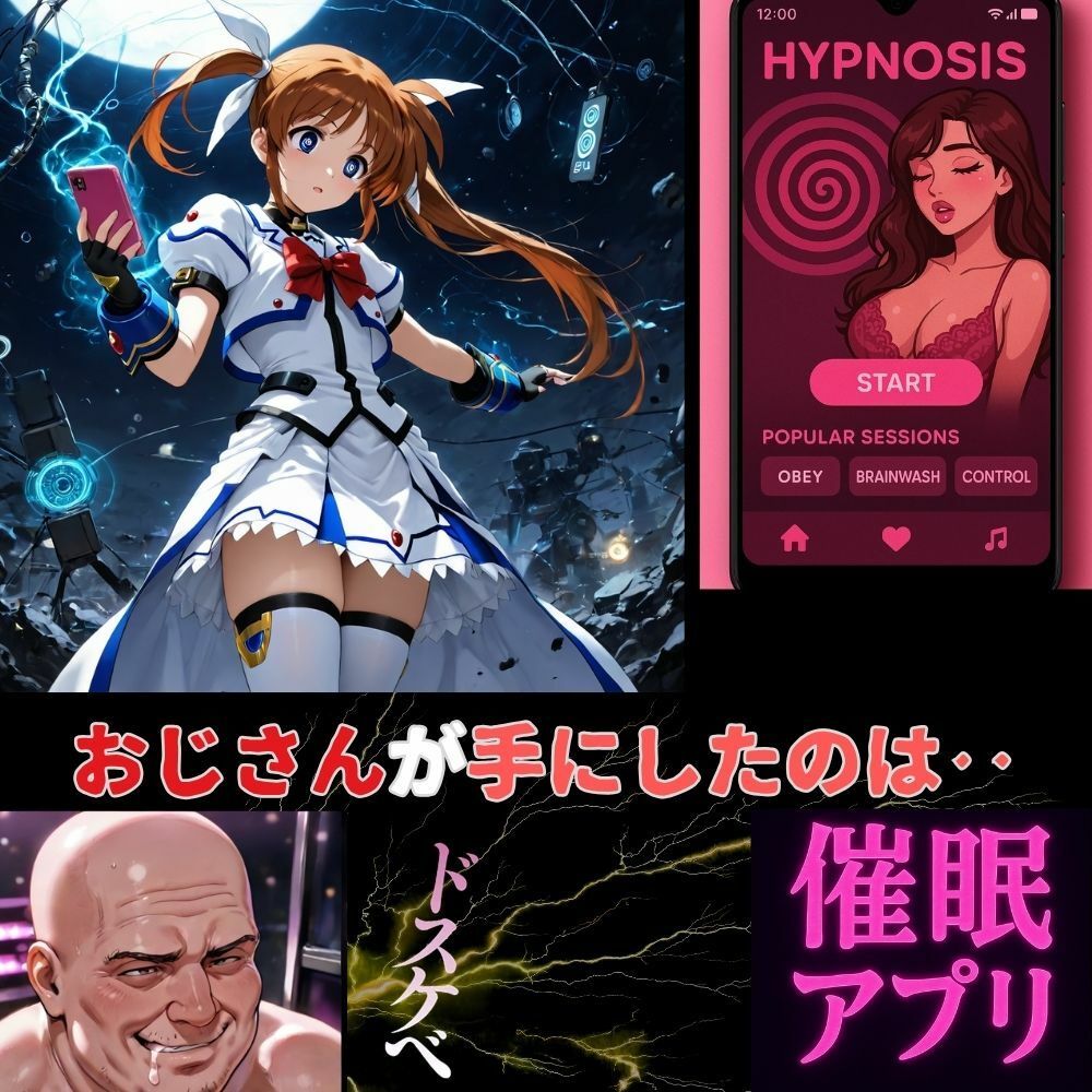 【催●レベルS】おじさん専用アプリによる魔力の強●注入‥高町なのは