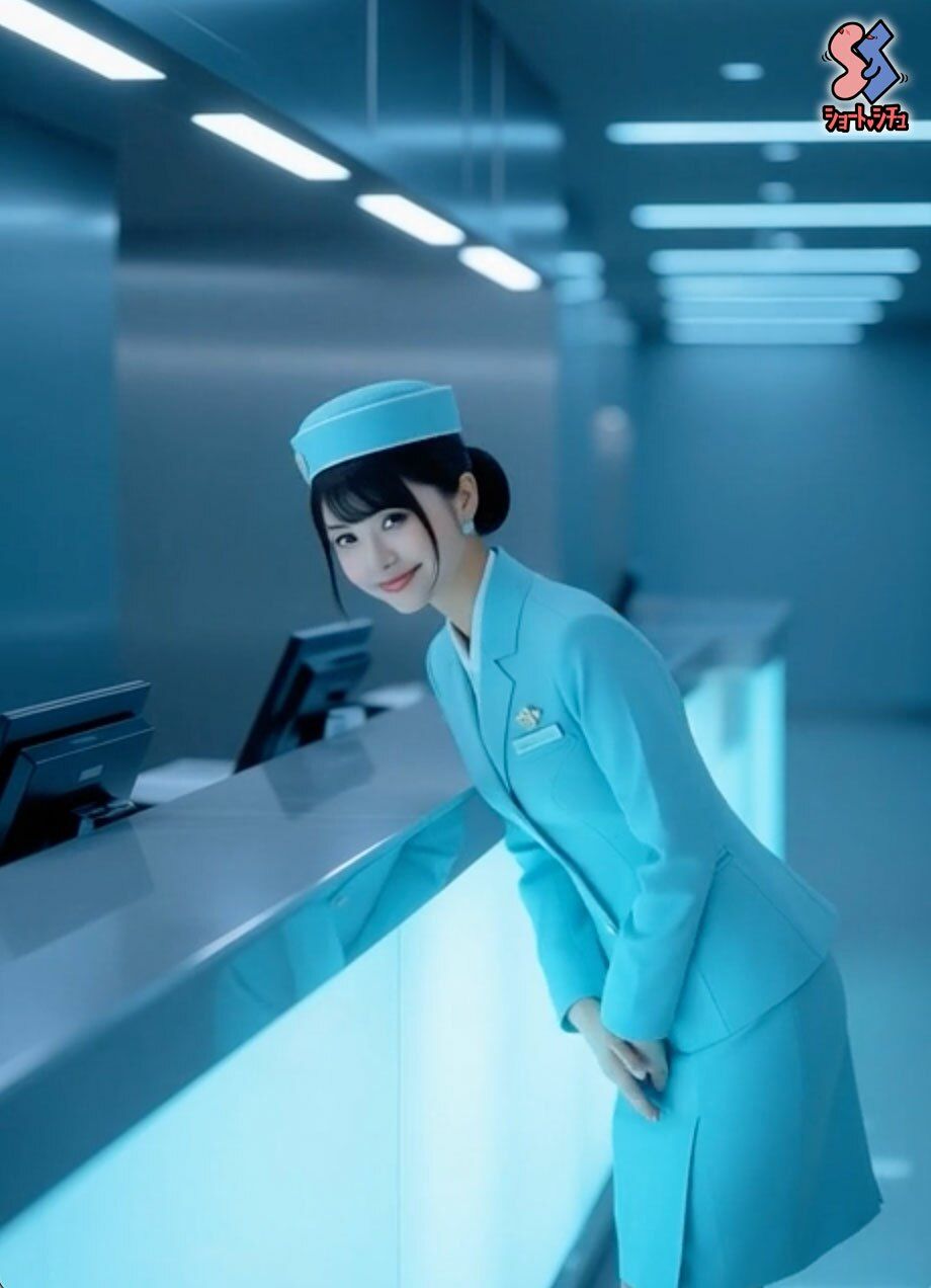 憧れの受付嬢をEV内で