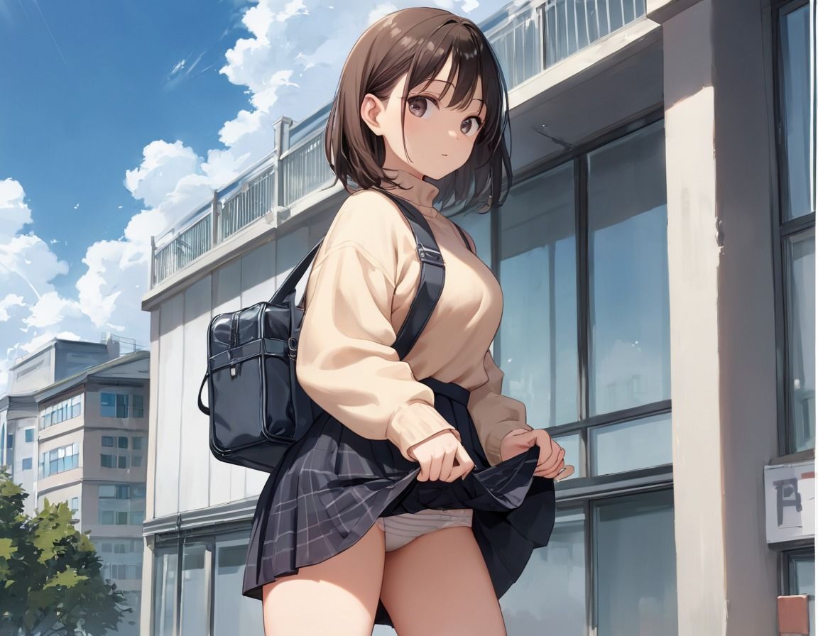 デートでどんどん服脱ぐ 巨乳娘とカーセックス