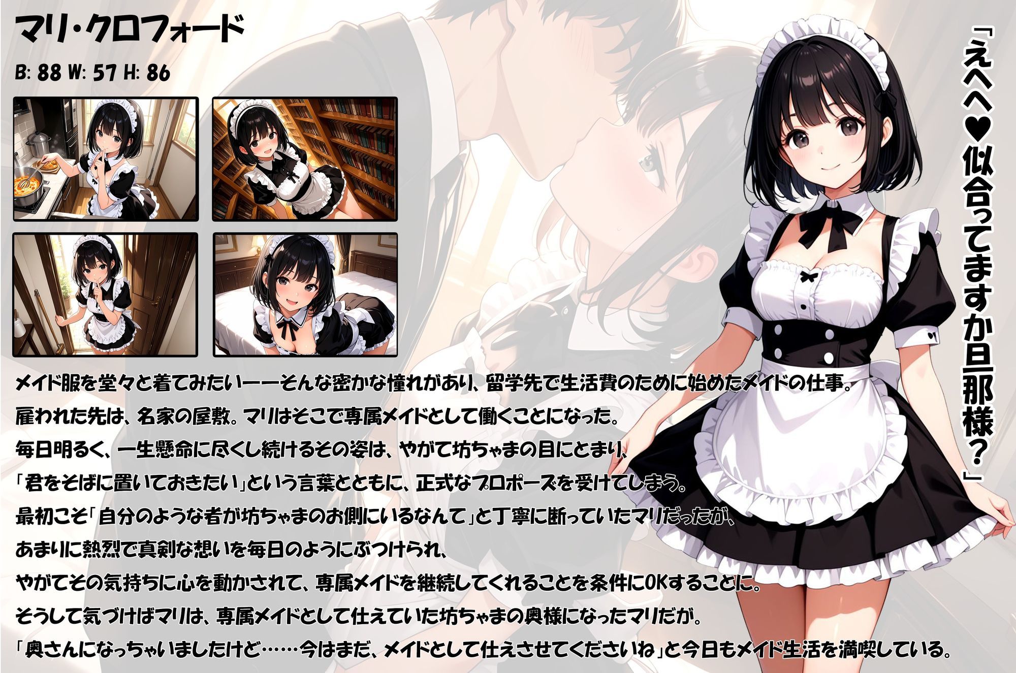 嫁入りメイドのマリ  新妻になっちゃったけどメイド服で、坊ちゃまにいっぱいご奉仕してあげるお話