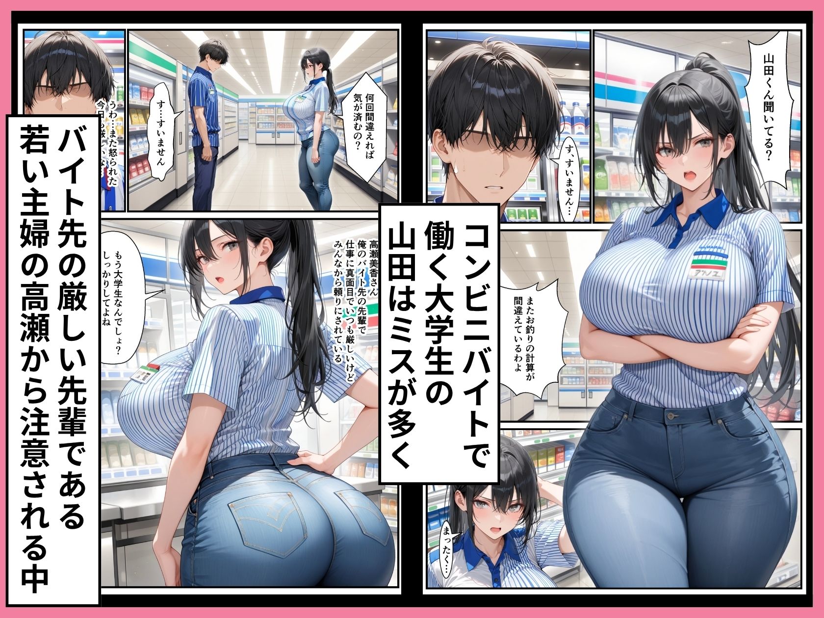 尻マニアの僕がマッチングしたデカ尻美人妻はバイト先のまじめ先輩