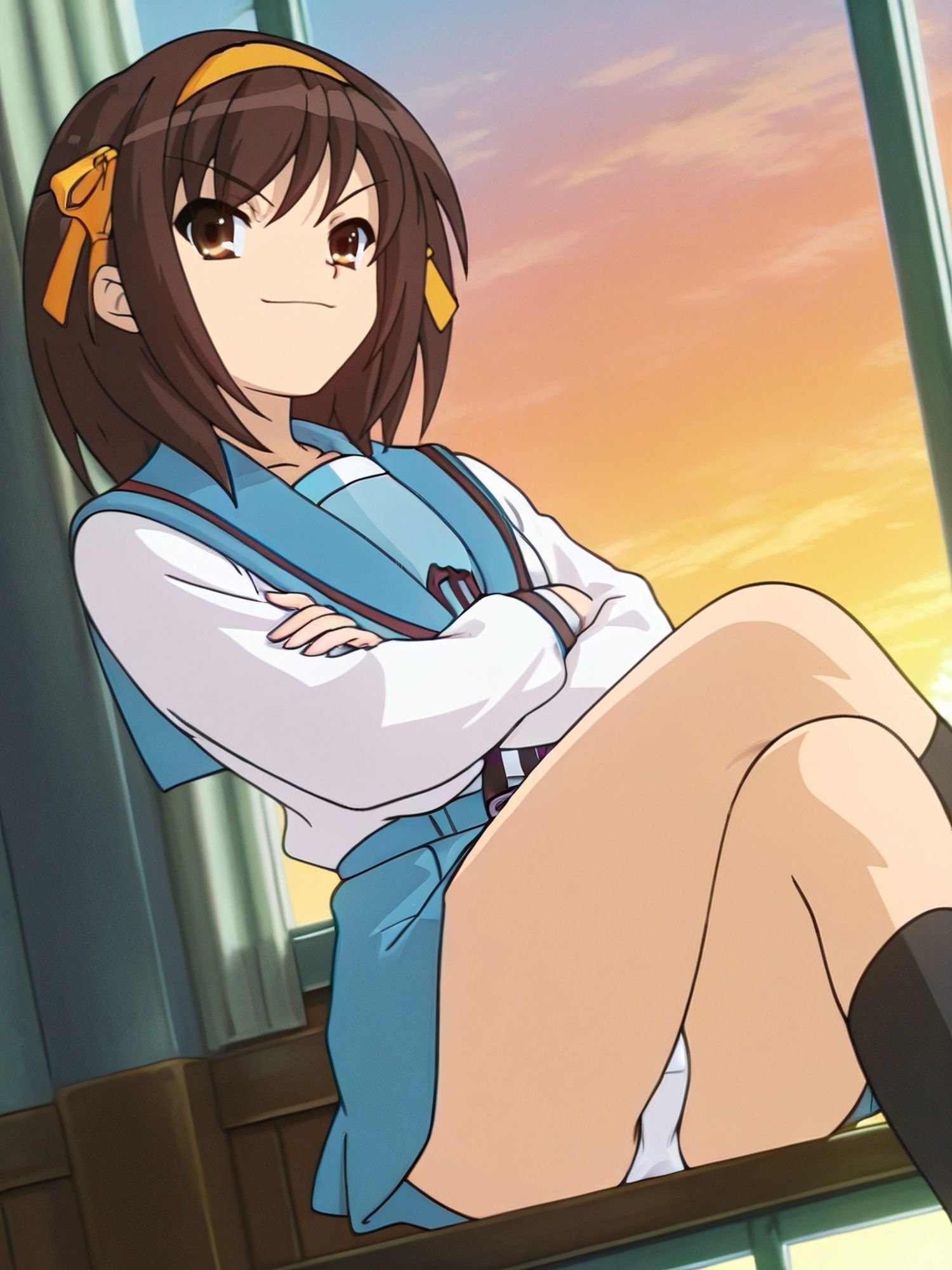 涼宮ハ〇ヒのパンチラCG集（全100枚）_model2