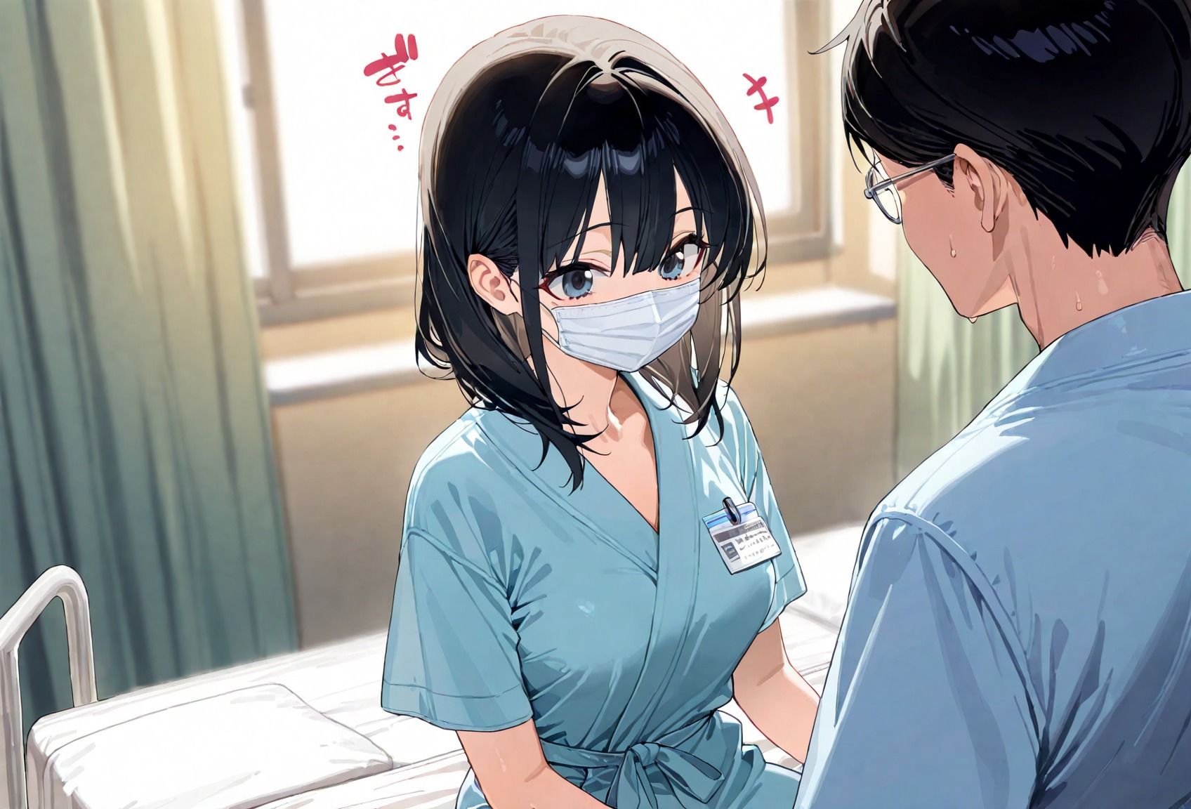 黒髪巨乳ナースの診療室秘められた夜勤記録