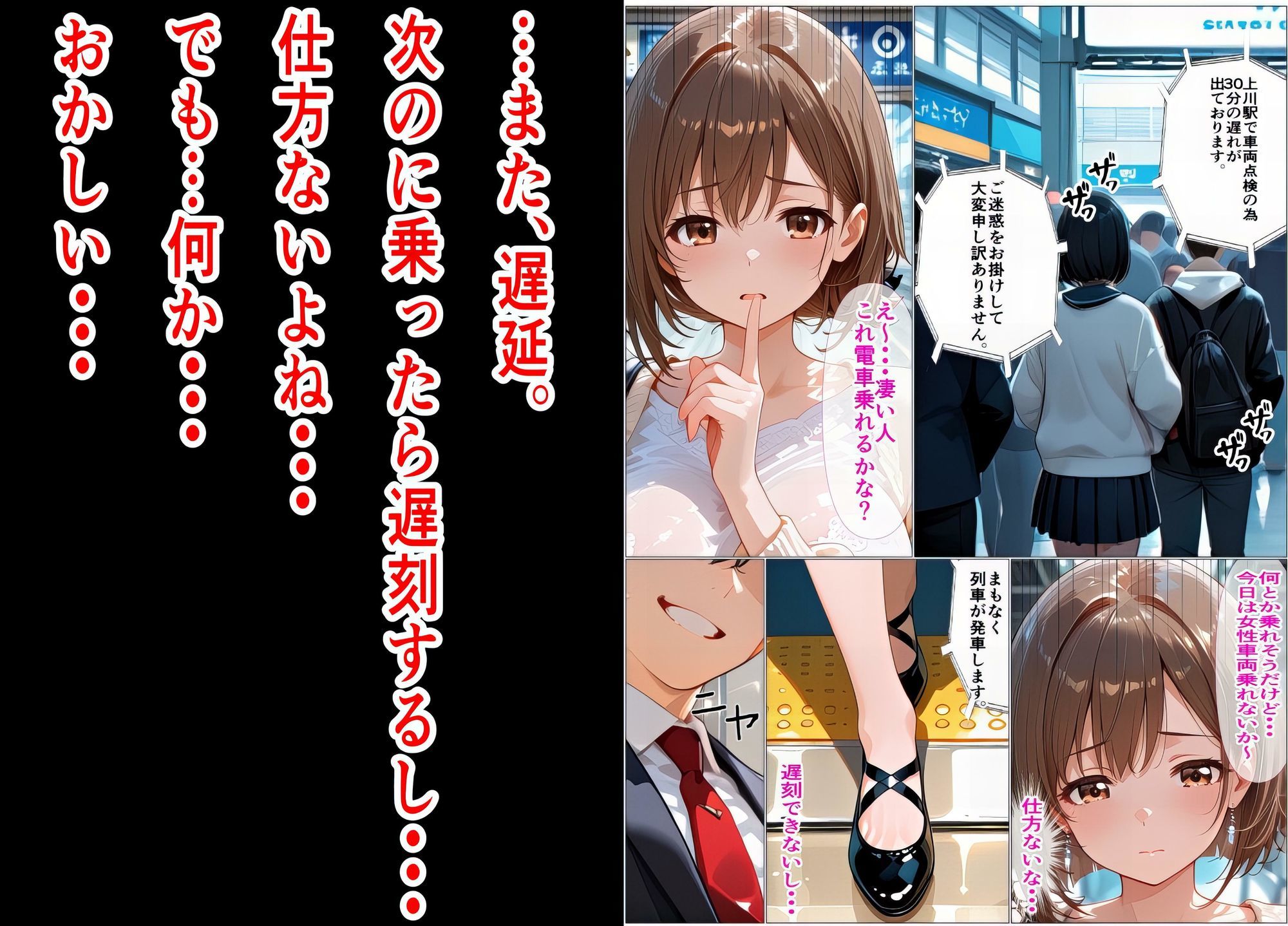 『お願い…もう出してっ！』満員電車、7時23分。知らない肉棒が、日常を塗り替える。