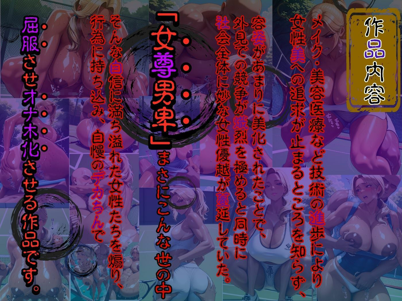 【4K高画質】いつも見下す人妻をわからせ乱交〜汗だくテニスコーチ〜