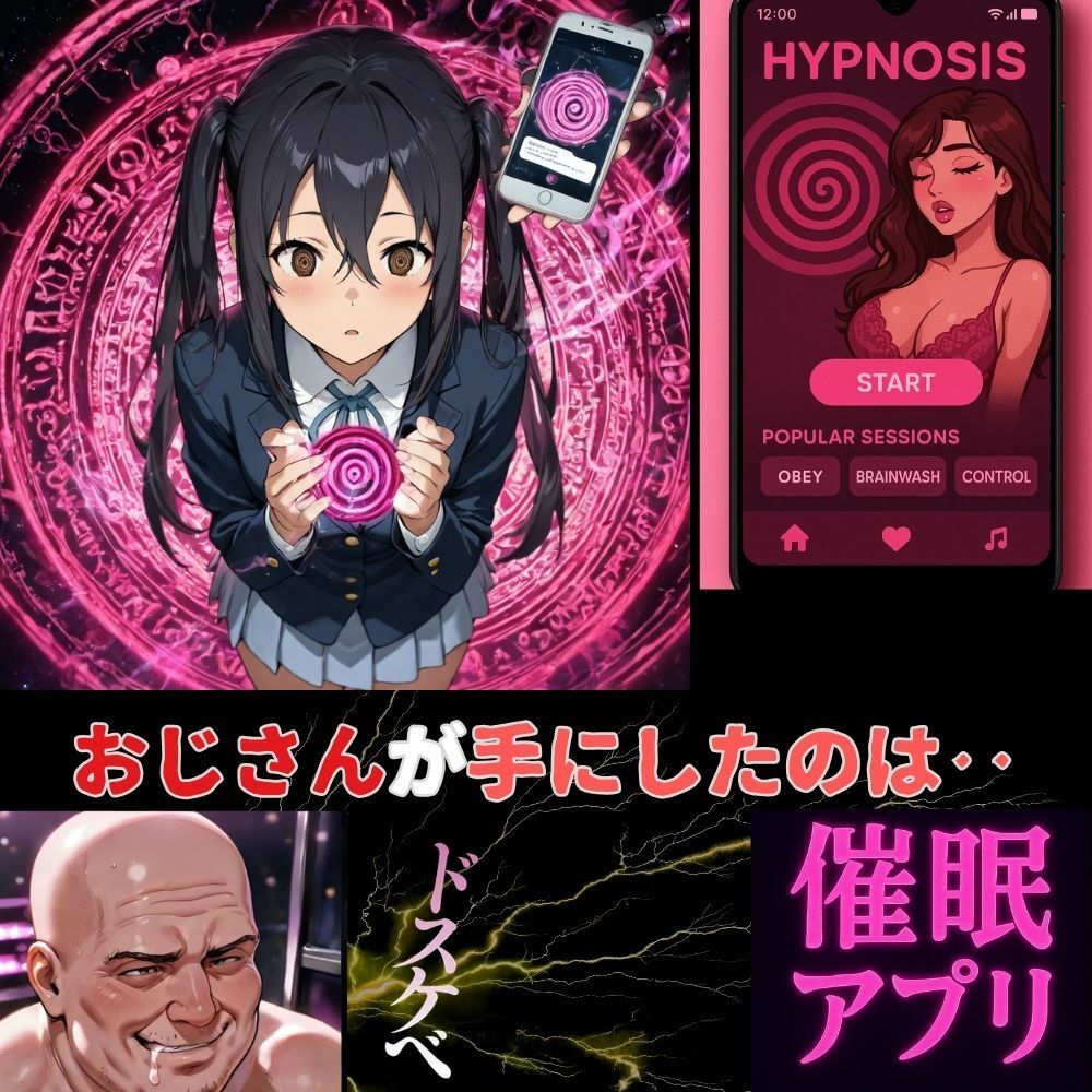 放課後の軽音部:おじさん専用催●アプリの甘い誘惑！中野梓が知った先輩にも言えない秘密‥