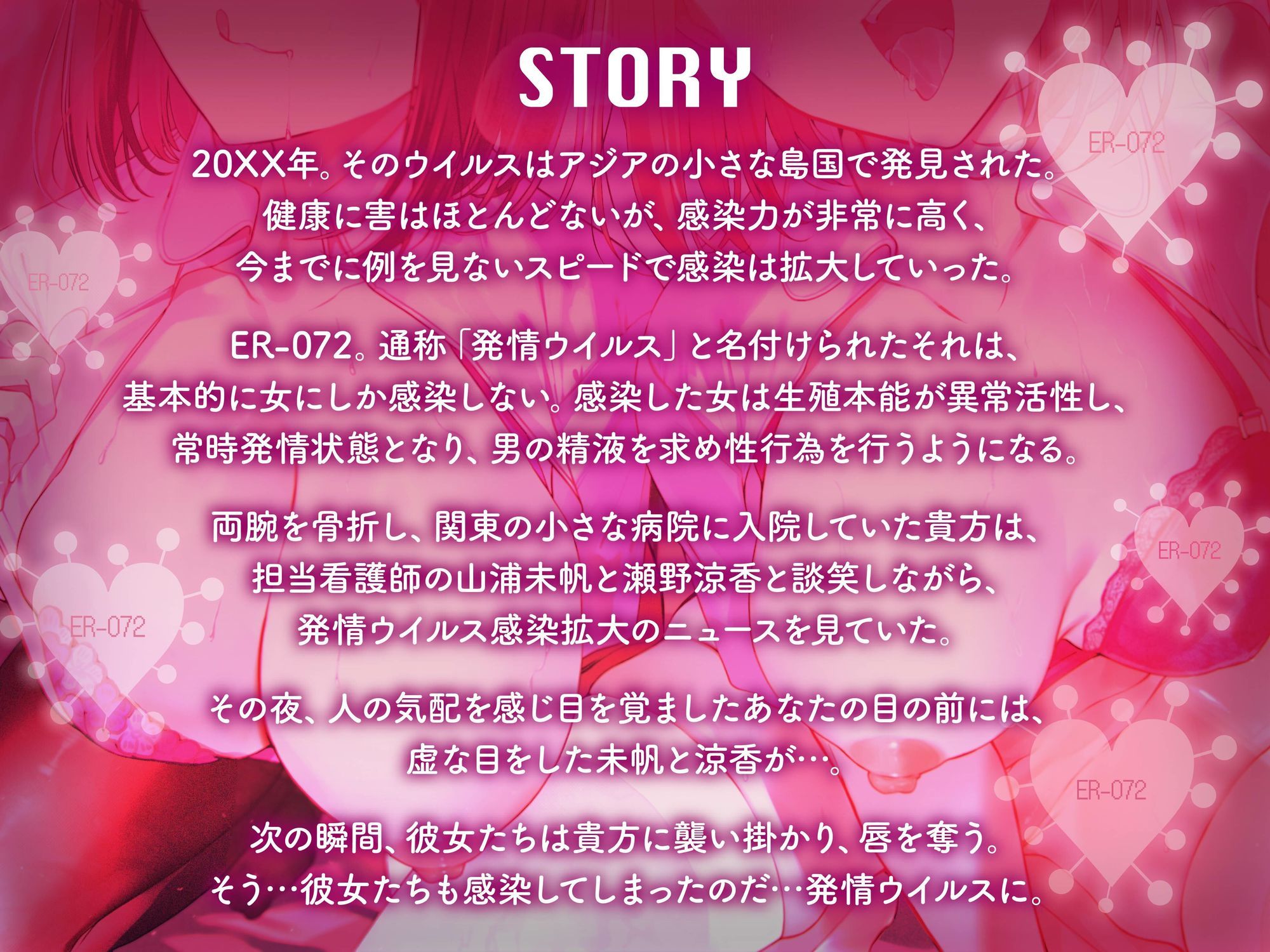 【逆レ】発情ウイルスパンデミック〜山奥の隔離病棟でウイルスでどすけべ変異したナース二人に犯●れる悪夢〜