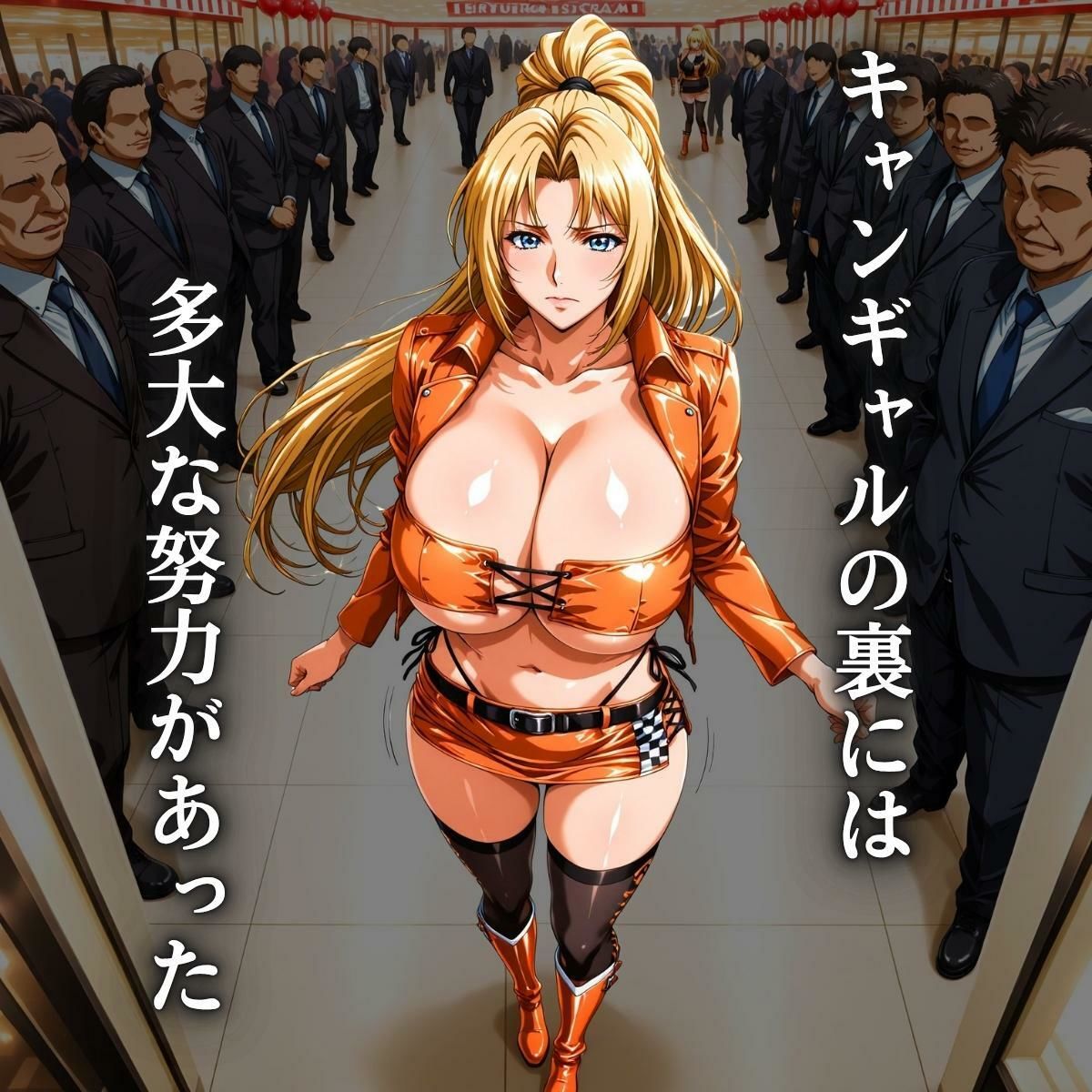 連日大盛況 おじさん群がるキャンギャルのお仕事  金髪編