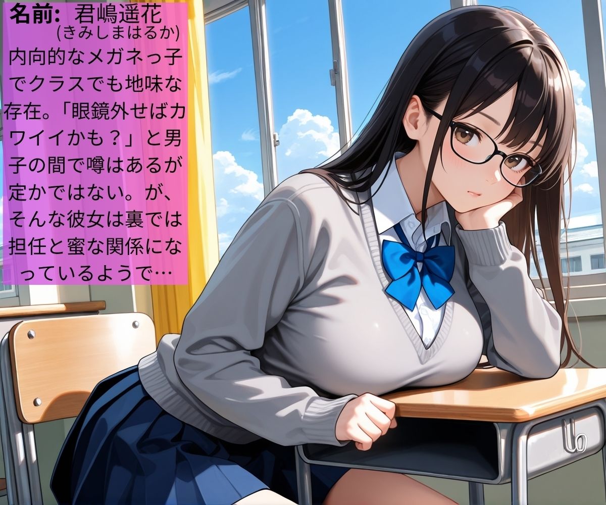 クラスメイトの三軍女子は裏では担任とヤリまくりの専用肉オナホ【女子校生】【肉便器】【セリフ入り有】【CG500枚】