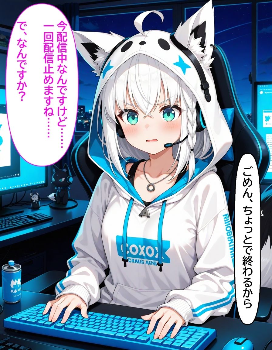 白〇フブキ 〜配信部屋でオナニーさせられて発情Hする話〜