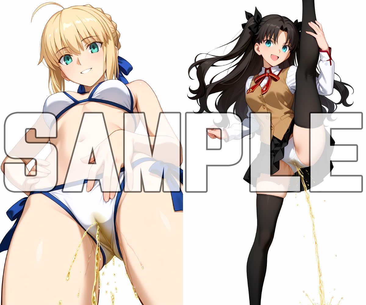 蔵出しおしっこお漏らしする「セ◯バー」と「遠◯凛」