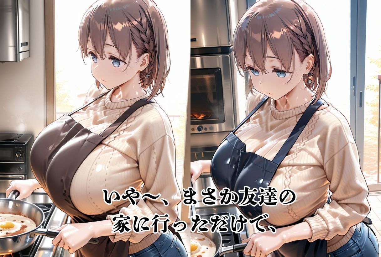 友達の母が爆乳でエロ過ぎたのでおさわりしちゃいました