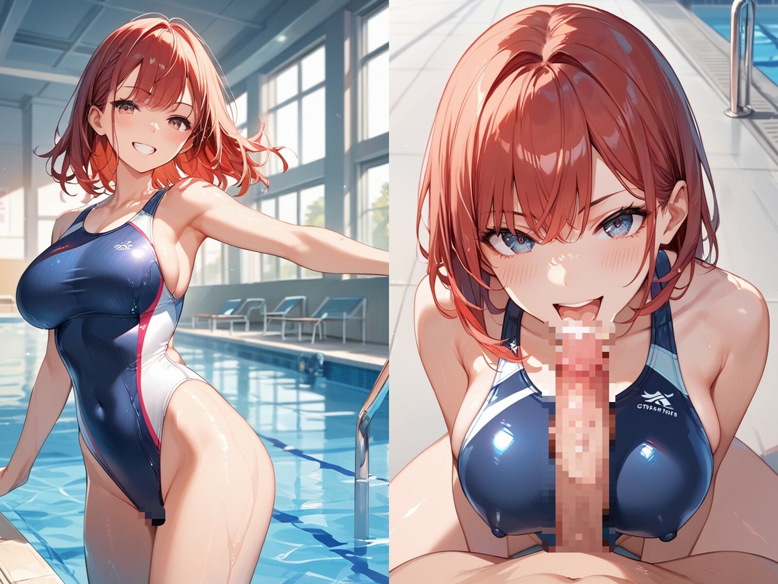 【精子泳がせて♪】赤髪水泳部のおまんこオシゴト