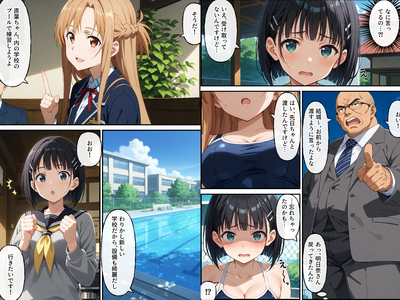 ヤリチン教師の餌食になる発情期ヒロインズ3〜水泳特訓で晒し者にされる〇葉〜