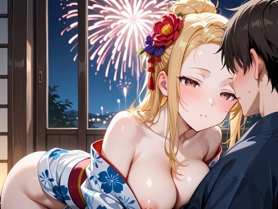 白ギャルの先輩と浴衣デート中に屋外セックスしちゃう話