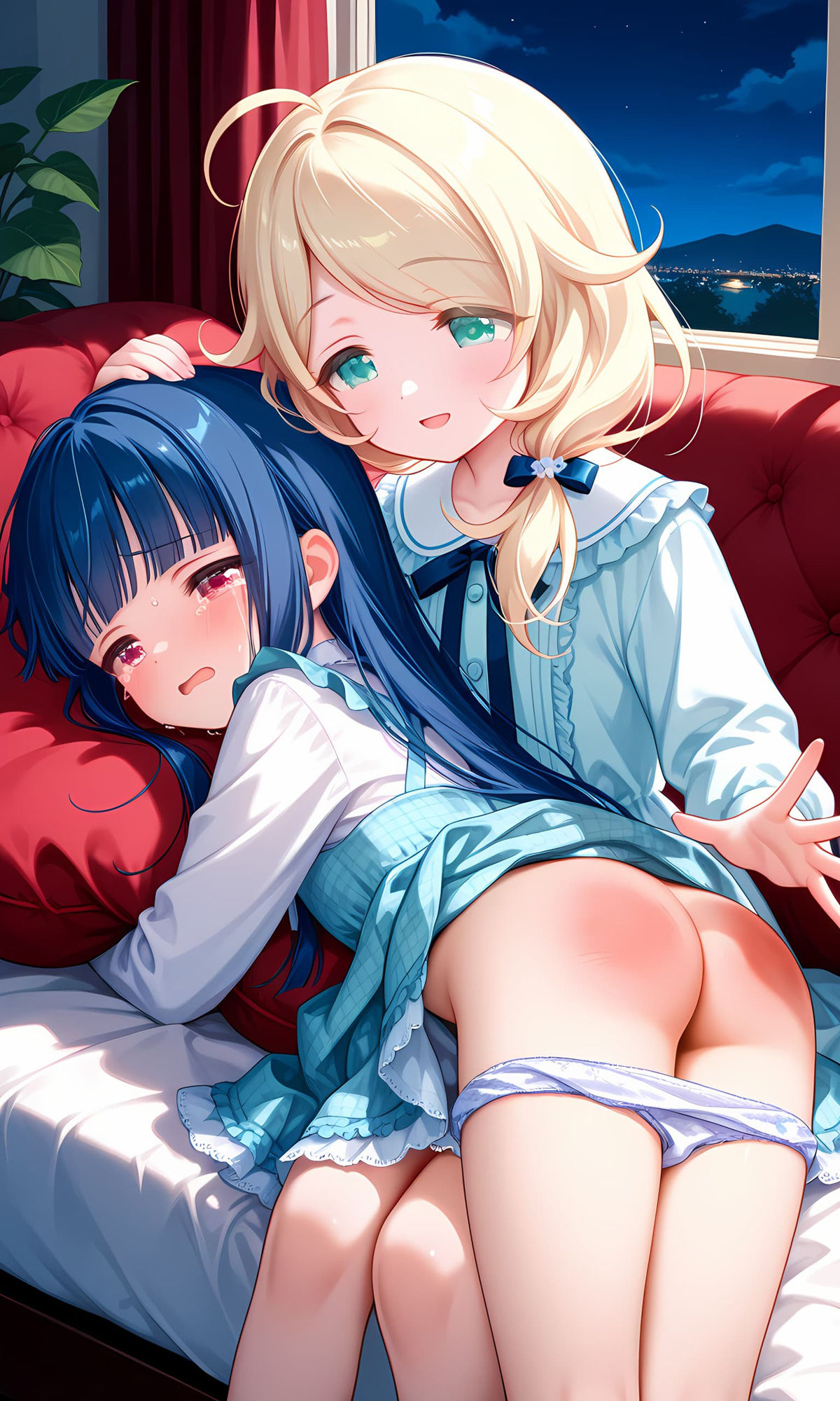 佐城雪美・遊佐こずえ（アイドルマスター）お尻叩きイラスト集