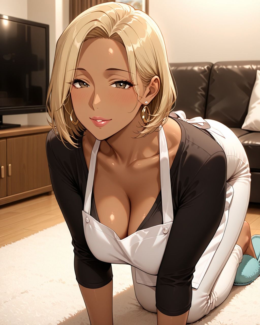 家庭的な巨乳人妻ギャル悶絶種付け〜きもおじの巨根をしゃぶる人妻〜