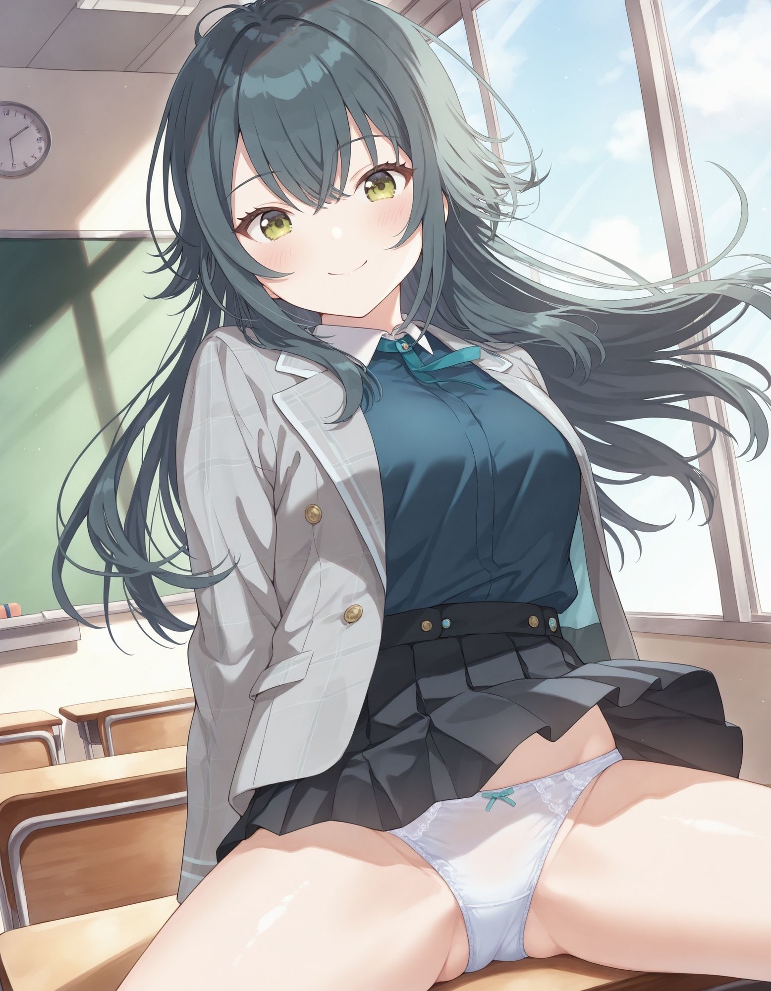 月〇手毬のパンチラ〜制服編〜