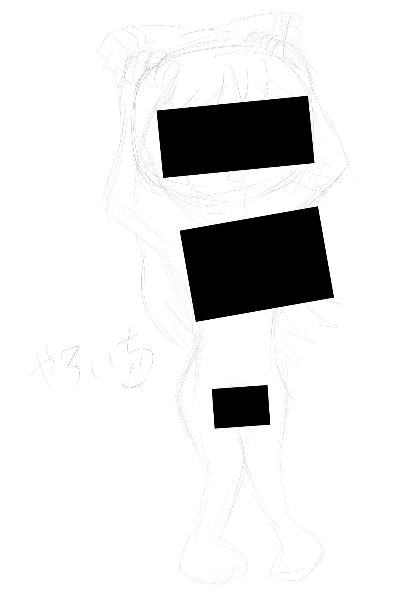 霊夢ちゃんのえっちなラフイラスト集vol.3