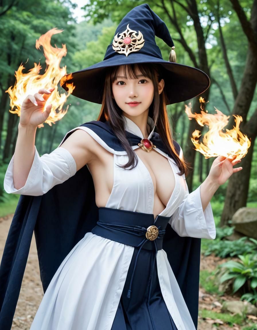 炎の魔法使い（449枚）【実写系AI超リアルCG集EX】