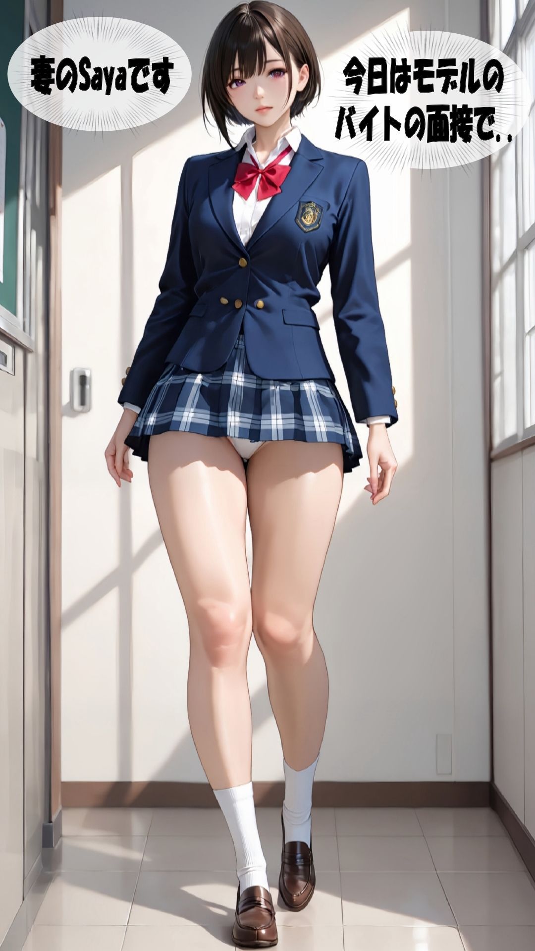 【アニメ動画30分】人妻Sayaの変態日記/糞/極太・下痢ウンチ鑑賞/セーラー・ブレザー編