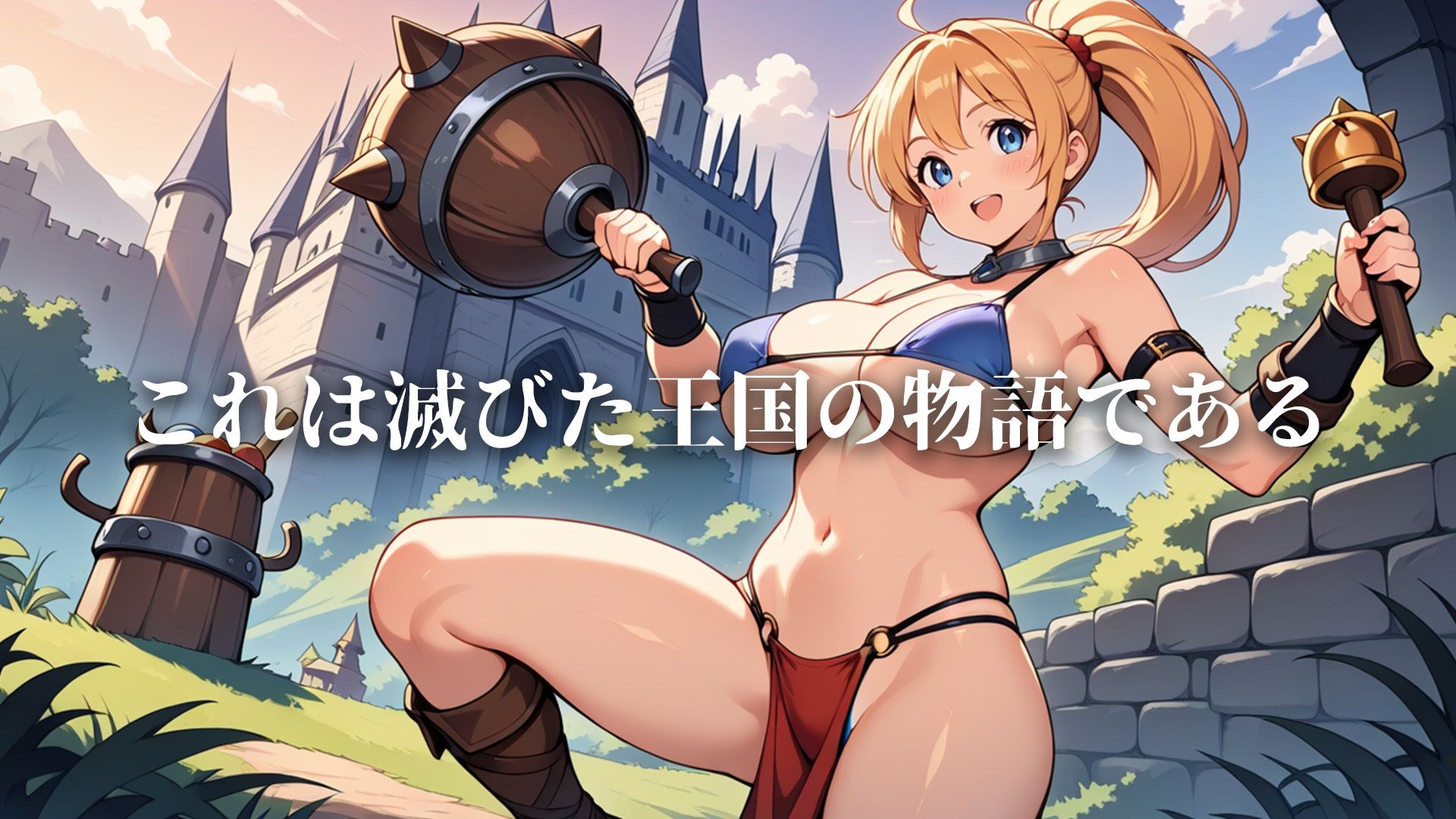 触手に拘束、凌●される女戦士達がドクドクと精液を流し込まれ堕ちゆく王国の物語