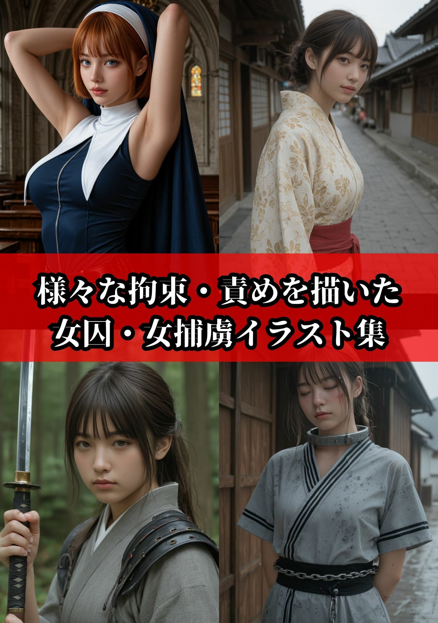 the BoundDolls3SRi 〜和風美女被虐拘束イラスト集〜