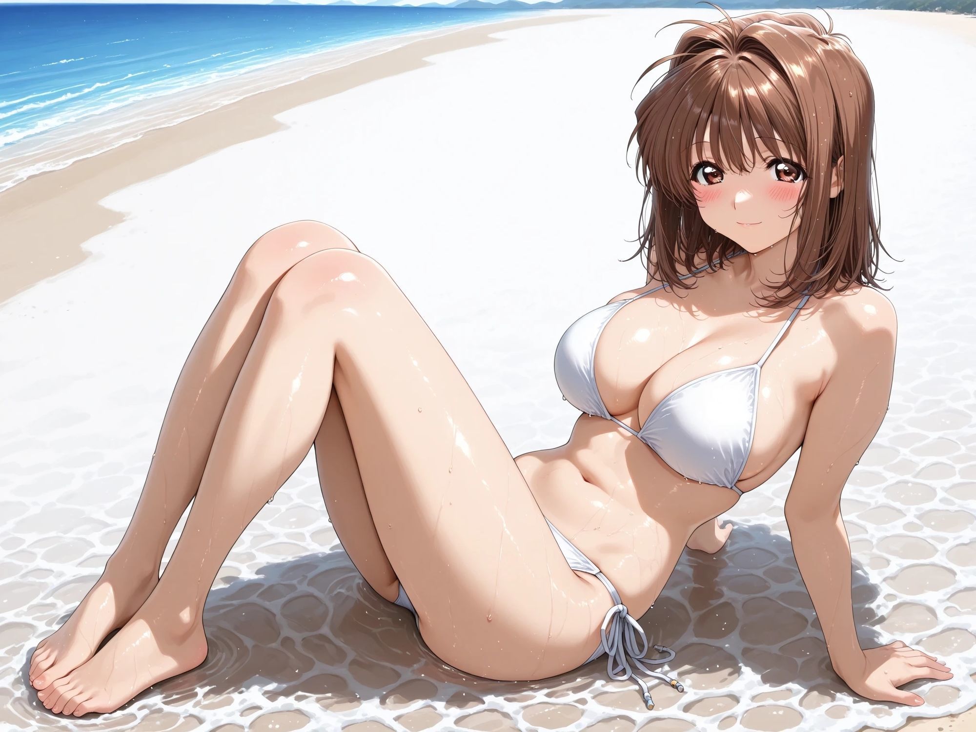 AIイラストCG集117 L〇VERS 恋に〇ちたら 河〇理恵（海水浴編）