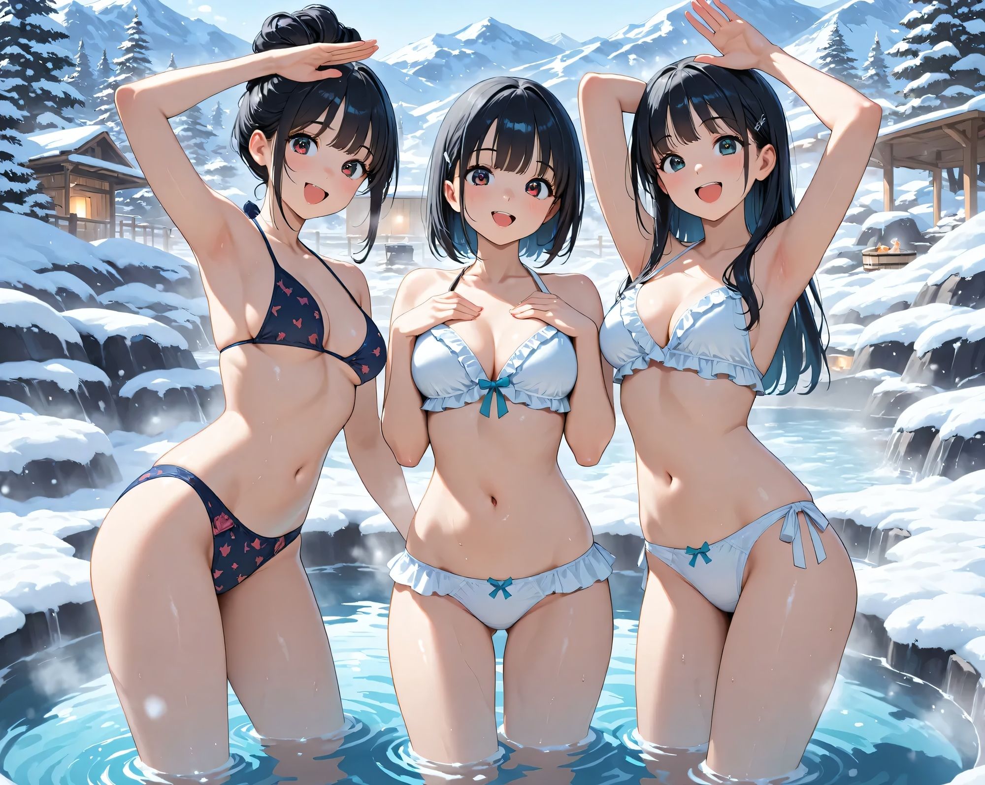 女子校生 えっちな水着グラビア撮影 〜温泉編〜